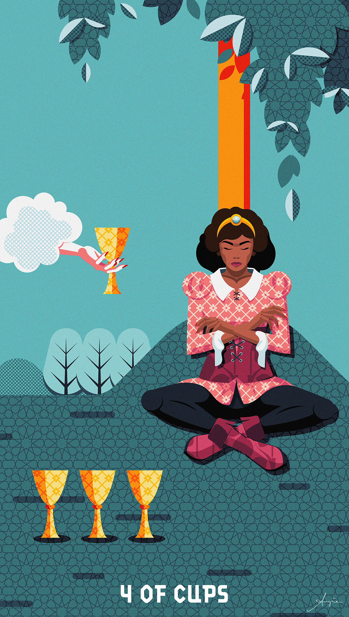 Tarot Deck: 4 of Cups Tarot Deck: 4 of Cups