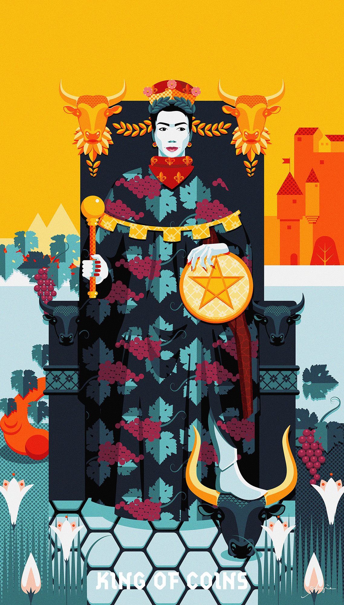 Tarot Deck: King of Coins